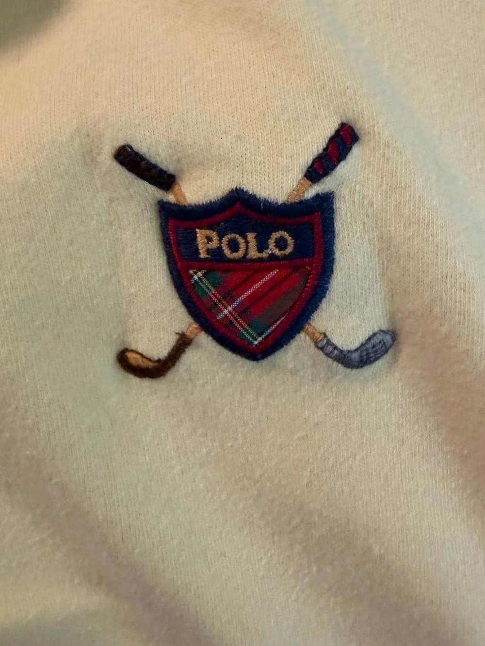 Vintage Polo Golf Ralph Lauren Yellow Polo Shirt Golf Crest Made in USA Size XL
